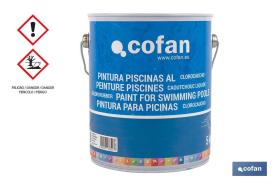 COFAN 15002398 - PINT. PISCINAS CLOROCAUCHO (AZUL OSCURO 5 KG)