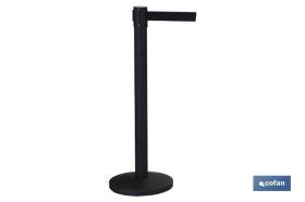 COFAN 21201114 - POSTE CINTA EXTENSIBLE NEGRA 2100 MM