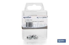 COFAN 31500108GAU - BL 2 UDS. ENGRASADOR RECTO 1/8 GAS VENTA UNITARIA