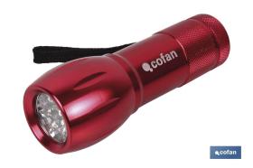 COFAN 50003125 - LINTERNA 9 LED ALUMINIO COLORES Ø 2,7 X10CM