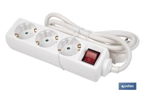 COFAN 51001003 - BASE MULTIPLE 3T. 1,4M CABLE C/INT. (16A-250V)