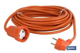 COFAN 51001008 - PROLONGADOR BIPOLAR CON T/T LATERAL 16A250V CABLE 10M NARANJ