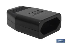 COFAN 51001023 - BASE ENCHUFE BIPOLAR AEREA NEGRA (10A-250V)