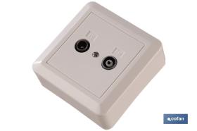 COFAN 51001053 - BASE 2 TOMAS ANTENA SUPERFICIE MACHO/HEMBRA