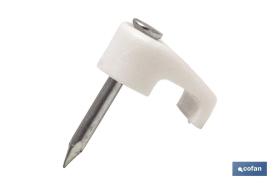 COFAN 51001090AU - BLÍSTER DE 10 UDS. GRAPA DE PLÁSTICO PLANO 39X22 MM VENTA UN