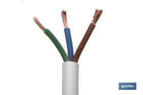 COFAN 51003025 - ROLLO 100M MANGUERA BLANCO H05VV-F (3X2,5MM)