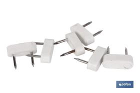 COFAN 61000142AU - BLÍSTER DE 6 UDS. TOPES DE DOS PUNTAS PEQUEÑOS MARRONES  VEN