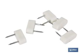 COFAN 61000143A - BL 6 UDS TOPES DOS PUNTAS GRANDE BLANCO