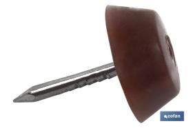 COFAN 61000153AU - BLÍSTER DE 6 UDS. TOPE DE SILLA GRANDE MARRÓN VENTA UNITARIA