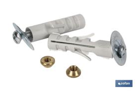 COFAN 61000314A - BL 2 UDS TACO NYLON CON TORNILLO 5X45