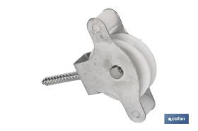 COFAN 61001221A - 2 UDS POLEA CON TIRAFONDO 40 MM