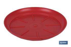 COFAN 90015376S - PLATO MACETA"ALTEA"(MODELO D.11CM)C.ROJO