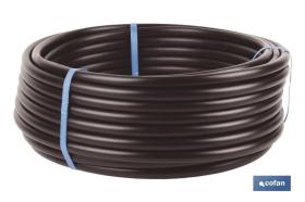COFAN 90016006 - TUBO 50M RIEGO GOTEO NEGRO (SIN GOTEROS) Ø16MM