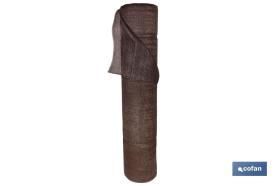 COFAN 90016564 - MALLA OCULTACIÓN MARRÓN 90% / 120 GRS - 1,5 X 50 MTS
