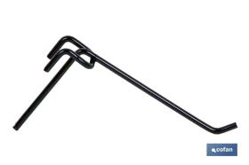 COFAN EXPOSITOR15 - GANCHO SENCILLO AZUL 12 CMS