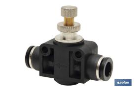 COFAN 05410008 - REGULADOR DE FLUJO UNIDIRECCIONAL EN LINEA TUBO-TUBO D-8