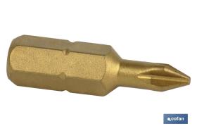 COFAN 09530003U - PUNTA DE TITANIO 1/4 25 MM PH-2 VENTA UNITARIA