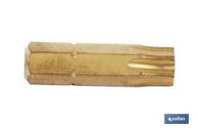 COFAN 09540006U - PUNTA DE TITANIO 1/4 25 MM T-30 VENTA UNITARIA