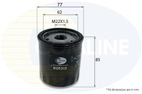 COMLINE EOF312 - FILTRO ACEITE