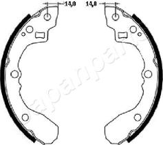 JAPANPARTS GF398AF - JAPAN JGO ZAPATAS FRENO KIA++