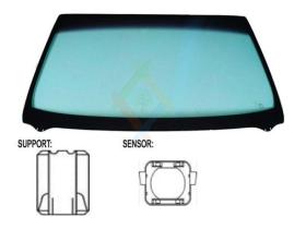 JUMASA V3133080 - PARABRISAS VERDE DIFUMINADO GRIS SERIGRAFIA MODIFICADA BASE