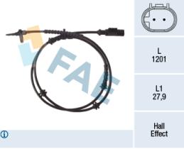 FAE 78322 - SENSOR REVOLUCIONES RUEDA - ABS
