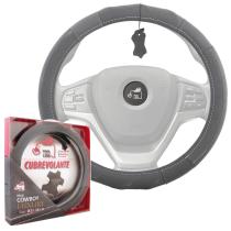 POOL 608191 - CUBREVOLANTE 100% PIEL"COWBOY LUXURY"COLOR NEGRO HILO GRIS M