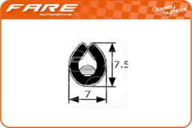 FARE PF003 - BURLETES PVC FLEXIBLE CROMO(ADHESIV