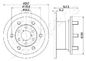 JAPANPARTS DI0254 - JAPAN BRAKE DISC