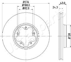 JAPANPARTS DI0356 - JAPAN BRAKE DISC