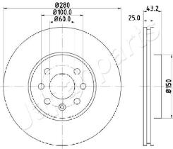 JAPANPARTS DI0422 - JAPAN BRAKE DISC