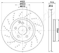 JAPANPARTS DI0528 - JAPAN BRAKE DISC