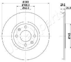 JAPANPARTS DI0627 - JAPAN BRAKE DISC