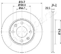 JAPANPARTS DI0628 - JAPAN BRAKE DISC