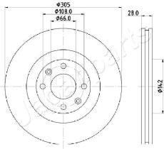 JAPANPARTS DI0631 - JAPAN BRAKE DISC