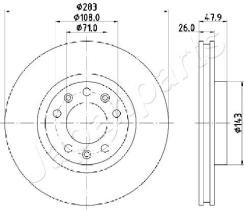 JAPANPARTS DI0637 - JAPAN BRAKE DISC