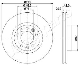 JAPANPARTS DI0638 - JAPAN BRAKE DISC