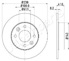 JAPANPARTS DI0700 - JAPAN BRAKE DISC