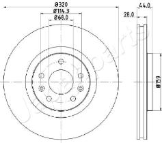 JAPANPARTS DI0702 - JAPAN BRAKE DISC