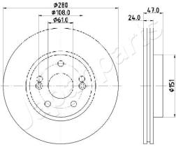 JAPANPARTS DI0711 - JAPAN BRAKE DISC