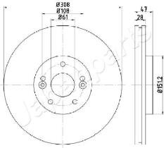 JAPANPARTS DI0713 - JAPAN BRAKE DISC