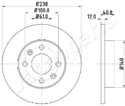 JAPANPARTS DI0714 - JAPAN BRAKE DISC
