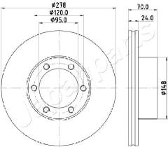 JAPANPARTS DI0715 - JAPAN BRAKE DISC
