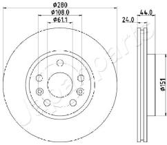 JAPANPARTS DI0716 - JAPAN BRAKE DISC