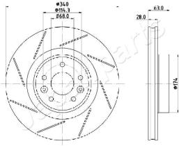 JAPANPARTS DI0717 - JAPAN BRAKE DISC