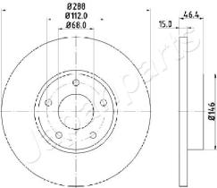JAPANPARTS DI0923 - JAPAN BRAKE DISC