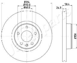 JAPANPARTS DI0927 - JAPAN BRAKE DISC