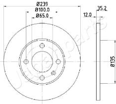 JAPANPARTS DI0938 - JAPAN BRAKE DISC