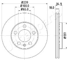 JAPANPARTS DI0945 - JAPAN BRAKE DISC