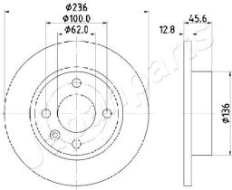 JAPANPARTS DI0946 - JAPAN BRAKE DISC